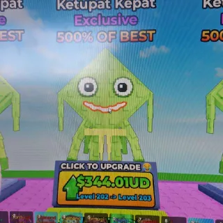 Ketupat Keput Level 202 500% Best INSANE | Grow Beanstalk For Brainrots