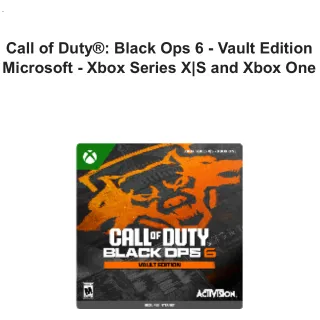 Xbox one and Xbox series X/S  call of duty black ops 6 Vault edition