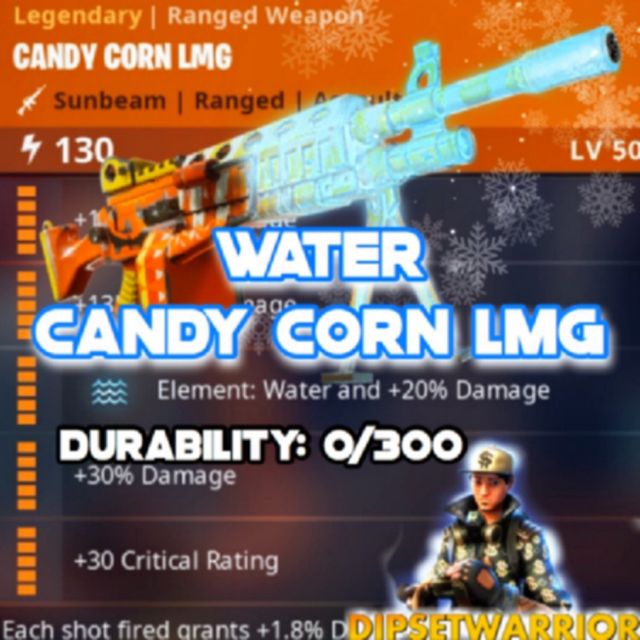 Candy Corn LMG WATER CANDY CORN💦0/300 DURA Game Items Gameflip
