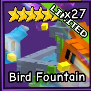1 Bird fountain + 1 Zapseed