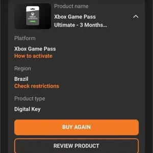 Xbox Game Pass Ultimate (BR Brazil)— 3 Month Prepaid Membership Code