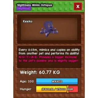 NIGHTMARE MIMIC (60-61KG) - INSTANT DELIVER ✅ 