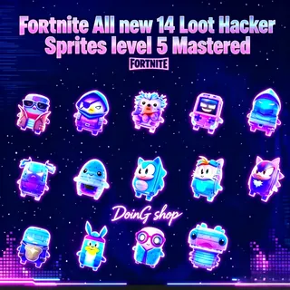 Fortnite All new 14 Loot Hacker Sprites level 5 Mastered   59.9$