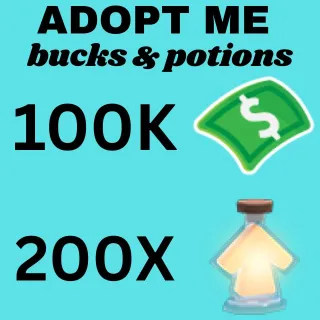 BUCKS AND AGE UP POTIONS - ADOPT ME 