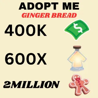 BUCKS & AGE UP POTIONS AND GINGER BREAD - ADOPT ME 