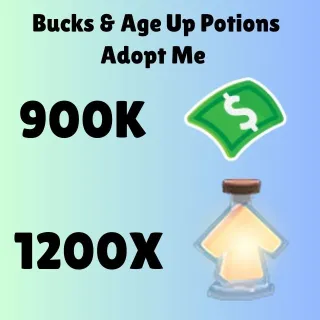 BUCKS AND AGE UP POTIONS  - ADOPT ME 