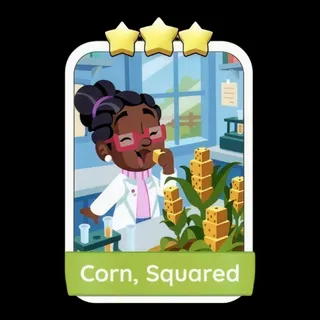 Corn, Squared 3⭐ Monopoly Go Sticker