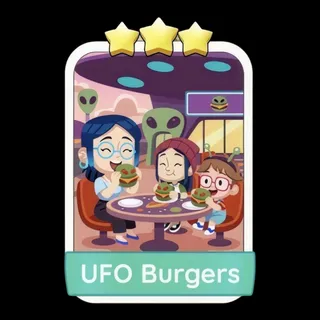 UFO Burgers 3⭐ Monopoly Go Sticker