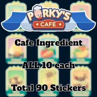 Cafe Ingredients Set 11 — Full 90 Card Pack