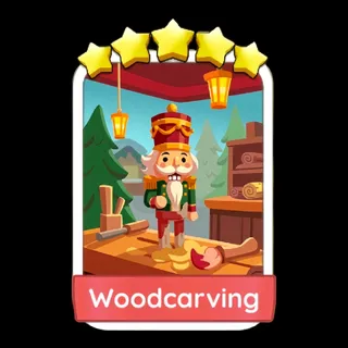 Woodcarving 5 ⭐ Monopoly Go Sticker