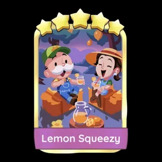 [Pre-Order] Lemon Squeezy 5⭐ Gold Sticker Monopoly Go Golden Blitz