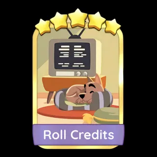 Roll Credits 5⭐ Gold Sticker Monopoly Go Golden Blitz