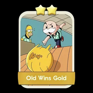 Old Wins Gold 2⭐ Monopoly Go Sticker