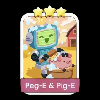 Peg-E & Pig-E 3⭐ Monopoly Go Sticker