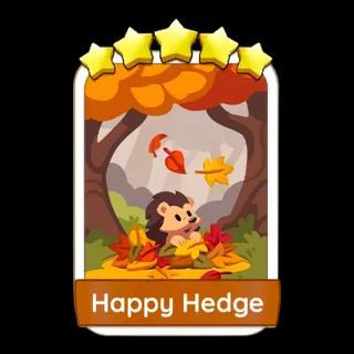 Happy Hedge 5 ⭐ Monopoly Go Sticker