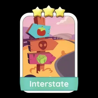 Interstate 3⭐ Monopoly Go Sticker