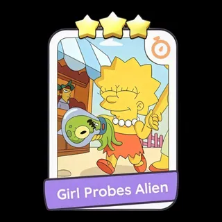 Girl Probes Alien 3⭐ Bonus Set Monopoly Go Sticker