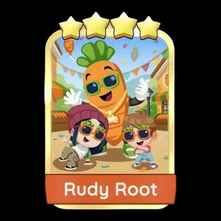 Rudy Root 4⭐ Gold Sticker Monopoly Go Golden Blitz