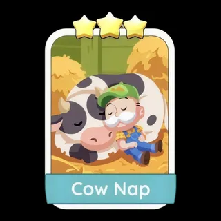 Cow Nap 3⭐ Monopoly Go Sticker