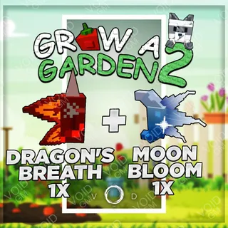 Grow a Garden 2 - Dragon's Breath + Moon Bloom Seed