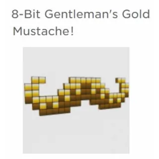 Roblox 8 bit gentleman’s gold mustache code quick delivery 