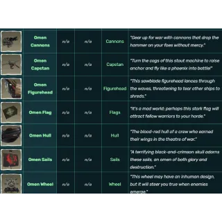 Seas of thieves Omen ship fullset everything on the picture  EXCLUSIVE TWlTCH | 