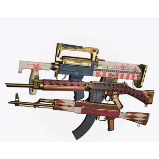 PUBG Harlequin Weapon Pack AKM & SLR& Groza set