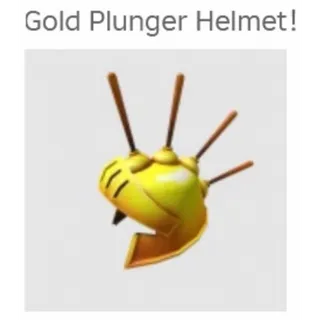 Roblox gold plunger helmet cap code quick delivery 