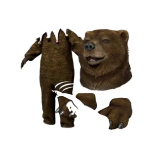 SIDESHOW BEAR COSTUME SET