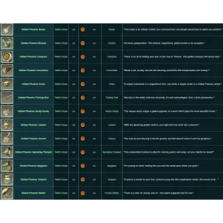 Seas of thieves|Gilded Phoenix Set : Equipment| see description| EXCLUSIVE Twitch