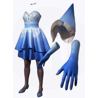 PUBG FAIRIED AWAY FULL SET DRESS , GLOVES , HAT 