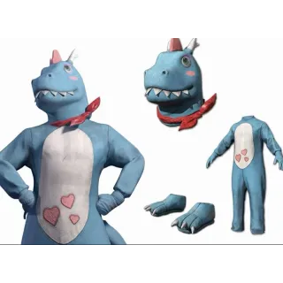 PUBG Blue Dinoland Mascot set Head and shoe only