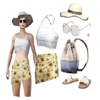 PUBG| steam pc | Summer Fun Bundle|  Tank top , Dress , Duffle bag , slides ,glasses , hat 