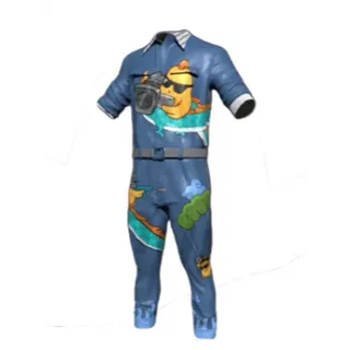 PUBG| steam pc |DRAGON DROPPER JUMPSUIT (BLUE)| blue top and bottoms 