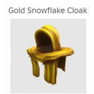 ROBLOX gold snowflake cloak   code quick delivery 