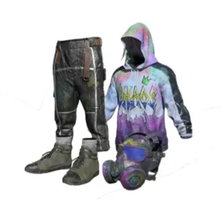 PUBG| COLORFUL CHAOS SET |steam| hoodie , mask , shoes , pants 