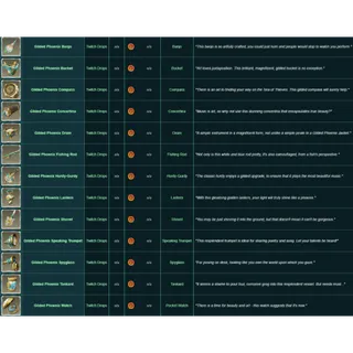 Seas of thieves|Gilded Phoenix Set :Clothing & vanity | see description| EXCLUSIVE drops