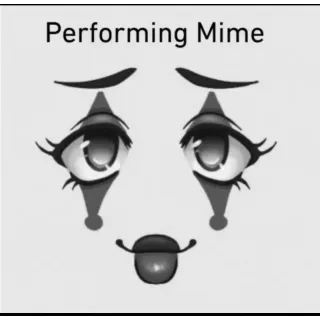Roblox Performing mime roblox face