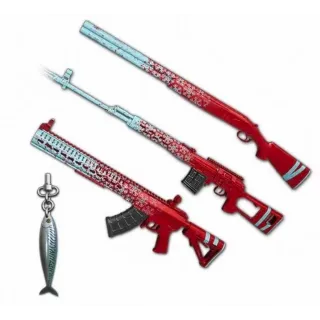  PUBG Winter Monster Jolly surprise gun set 