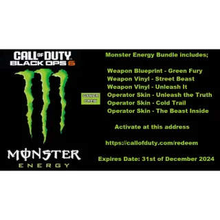 COD BO 6 - Monster Energy Rewards Bundle