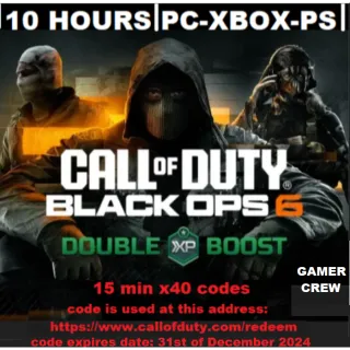 COD BO 6  Double XP 10 Hours