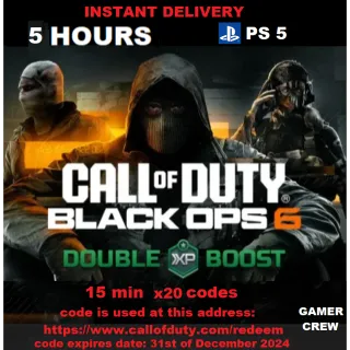 Call of Duty: Black Ops 6 - 5 Hours Double XP Boost