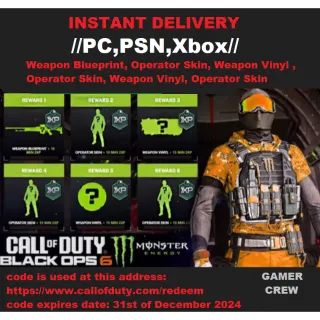 Call of Duty: Black Ops 6 - Monster Energy Rewards Bundle