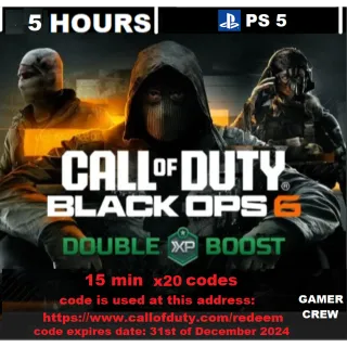 Call of Duty: Black Ops 6 - Double XP Boost 5 Hours