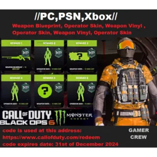 Call of Duty: Black Ops 6 - Monster Energy Rewards Bundle