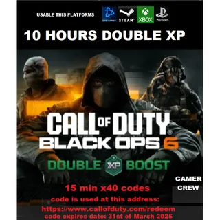 Black Ops 6 - 10 Hours Double XP Boost