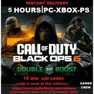 Call of Duty: Black Ops 6 - Double XP Boost 5 Hours