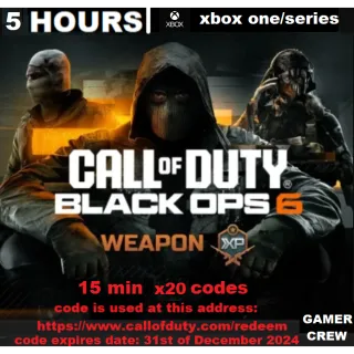 COD: Black Ops 6 - Weapon XP 5 Hours