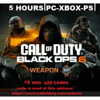 Call of Duty: Black Ops 6 - Weapon XP 5 Hours