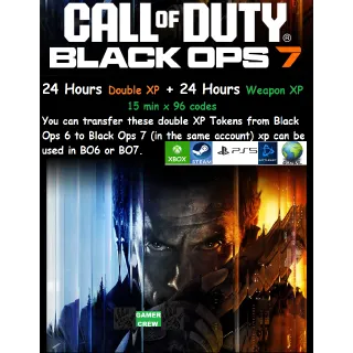Black Ops 7 - 24 Hours Double XP + 24 Hours Weapon XP